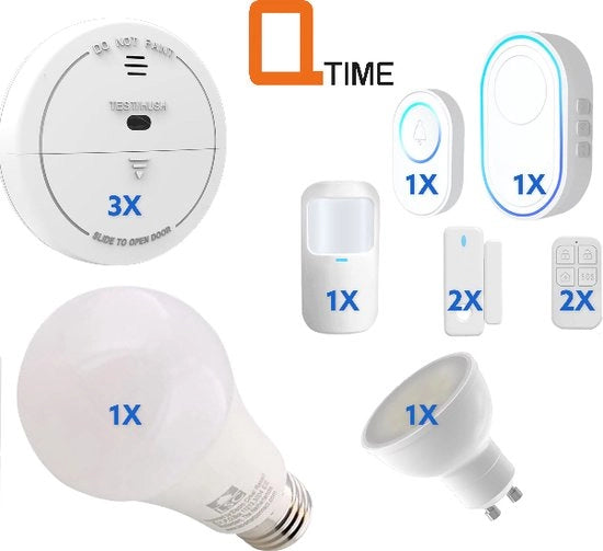 Pacchetto di domotica - Tutto in un'app - Sistema di allarme - Illuminazione - Sicurezza antincendio - Pacchetto di avvio completo - Smart Home - Google Home - Alexa - Set 1.