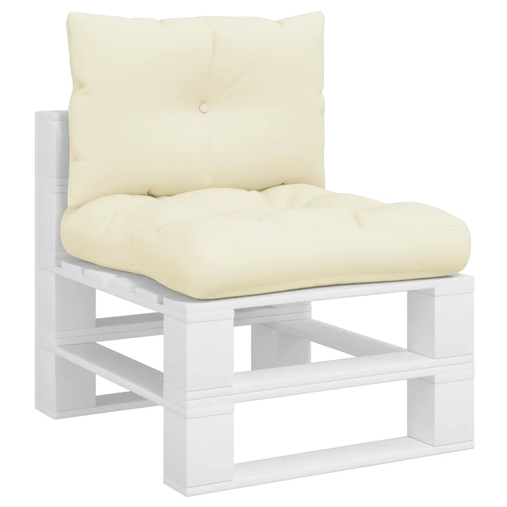 Cuscini per Pallet 2 pz Crema in Tessuto 360836