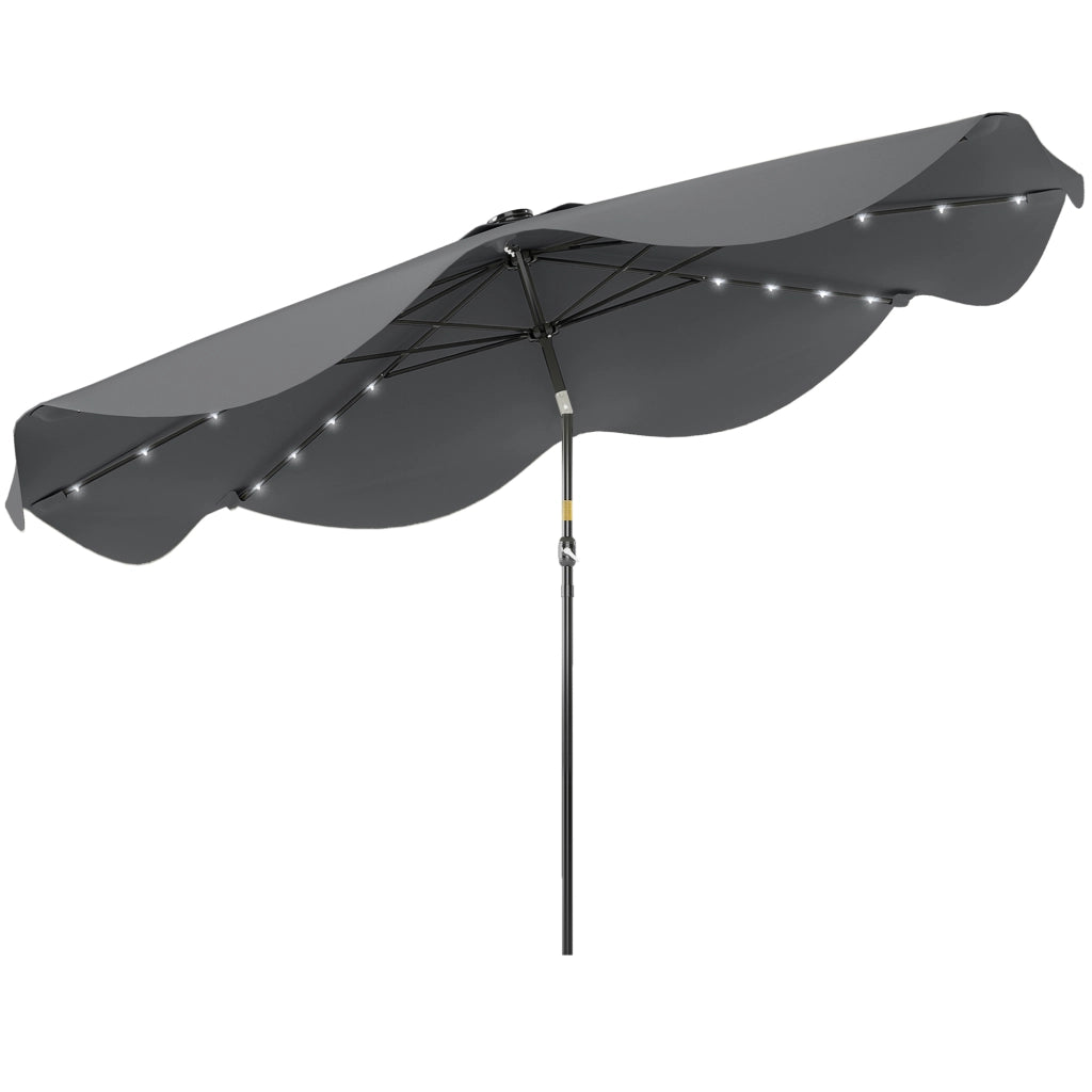 Ombrellone da Giardino ¨C Minimal ¨C Grigio ?292x254 cm