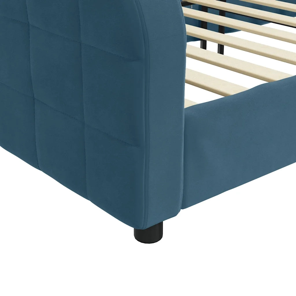 Letto da Giorno Blu 90x200 cm in Velluto 354057