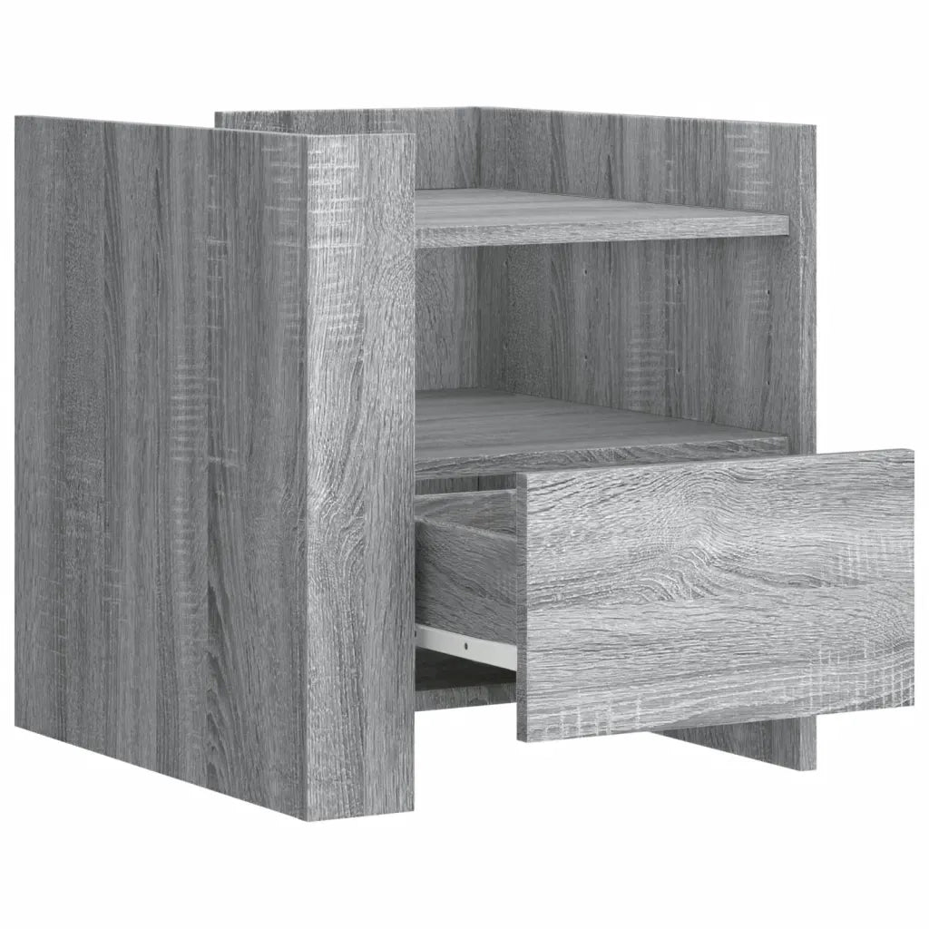 Comodino Grigio Sonoma 45x50x50 cm in Truciolato 848281