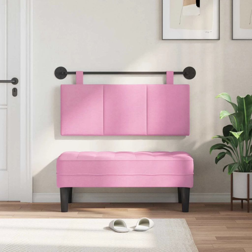 Testiera | Testata sospesa Rosa Tessuto