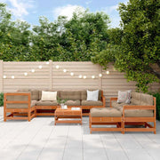 Set Lounge da Giardino 10 pcs Marrone Cerato 3418083