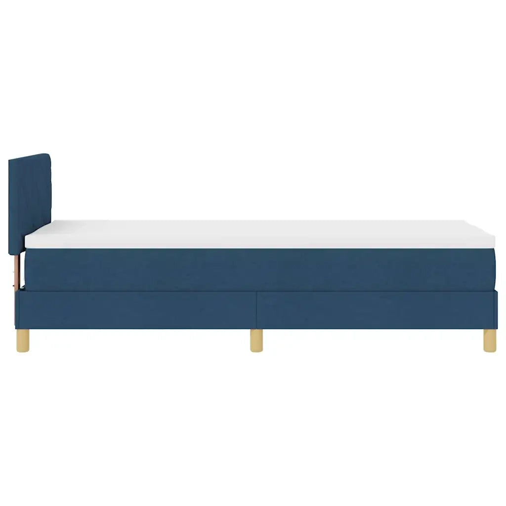 Letto a molle con cuscino con testiera Blu 80 x 200 cm Tessuto 3338957