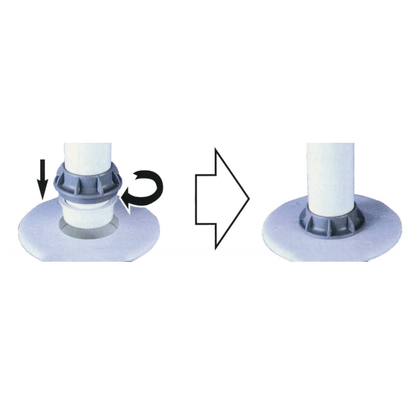 TUBO SUPPORTO TELESCOPICO PAINTED ALLUMINIUM TELESCOPIC TABLE EXTENSION MM.520/600