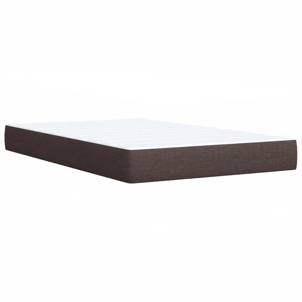 Letto box spring con materasso Marrone Scuro 120 x 190 cm 3452631