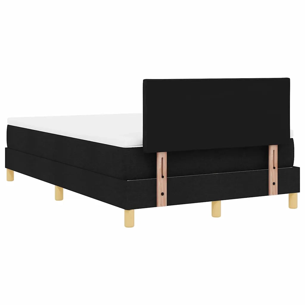 Letto a molle con cuscino Nero 120 x 190 cm Tessuto 3338981