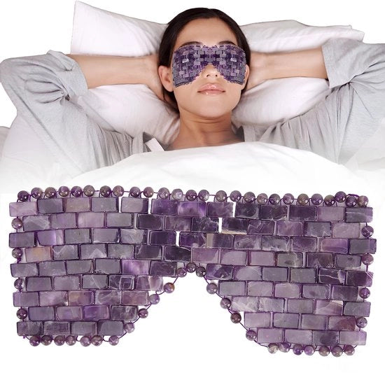 Oogmasker rinfrescante - Oogmasker per occhi gonfi - Oogmasker per mal di testa - Oogmasker per occhi stanchi - Oogmasker con pietra di jade - Oogmasker per rilassamento - Gel oculare