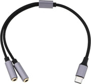 Adattatore USB C a Dual 3.5mm per Altoparlanti e Microfono per Telefoni e Computer