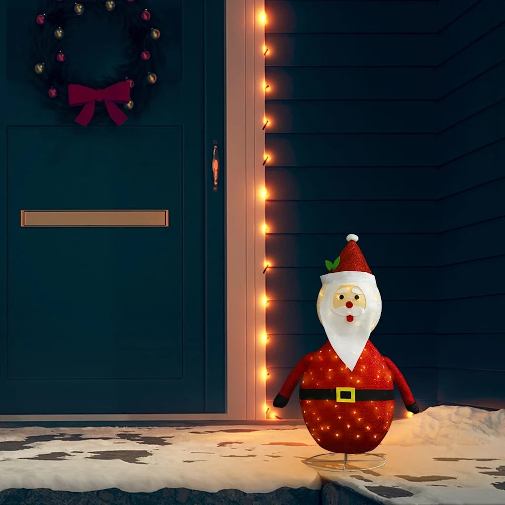 Figura Decorativa Babbo Natale con LED Tessuto Lusso 60 cm CFW9533263