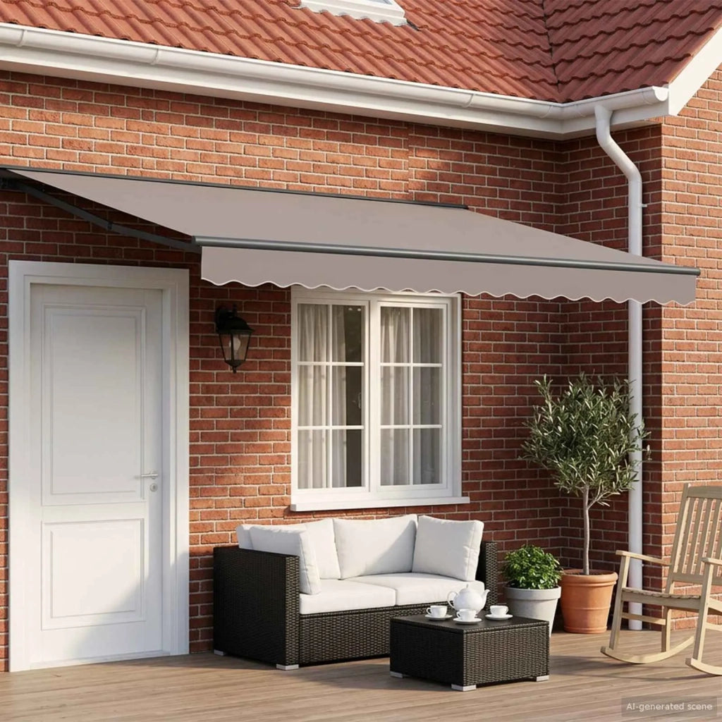 Cornice per Tenda Manuale con LED 4 × 3,5 m 3420872