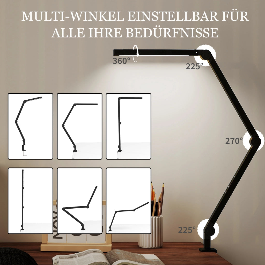 Lampada da scrivania LED regolabile ¨C Xylo ¨C 96 LED, luce regolabile, nero