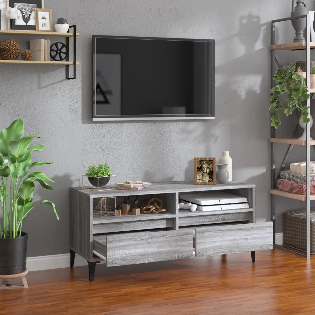 Mobile TV | Armadietto TV | Mobile Porta TV Grigio Sonoma 100x34,5x44,5cm Legno Multistrato