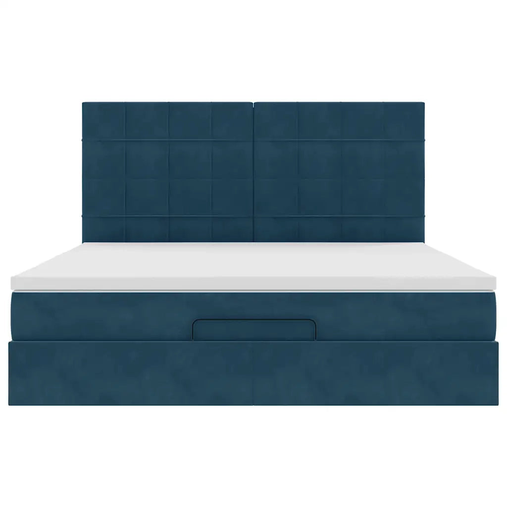 Struttura Letto Pouf con Materassi 160x200 cm Velluto 3314334