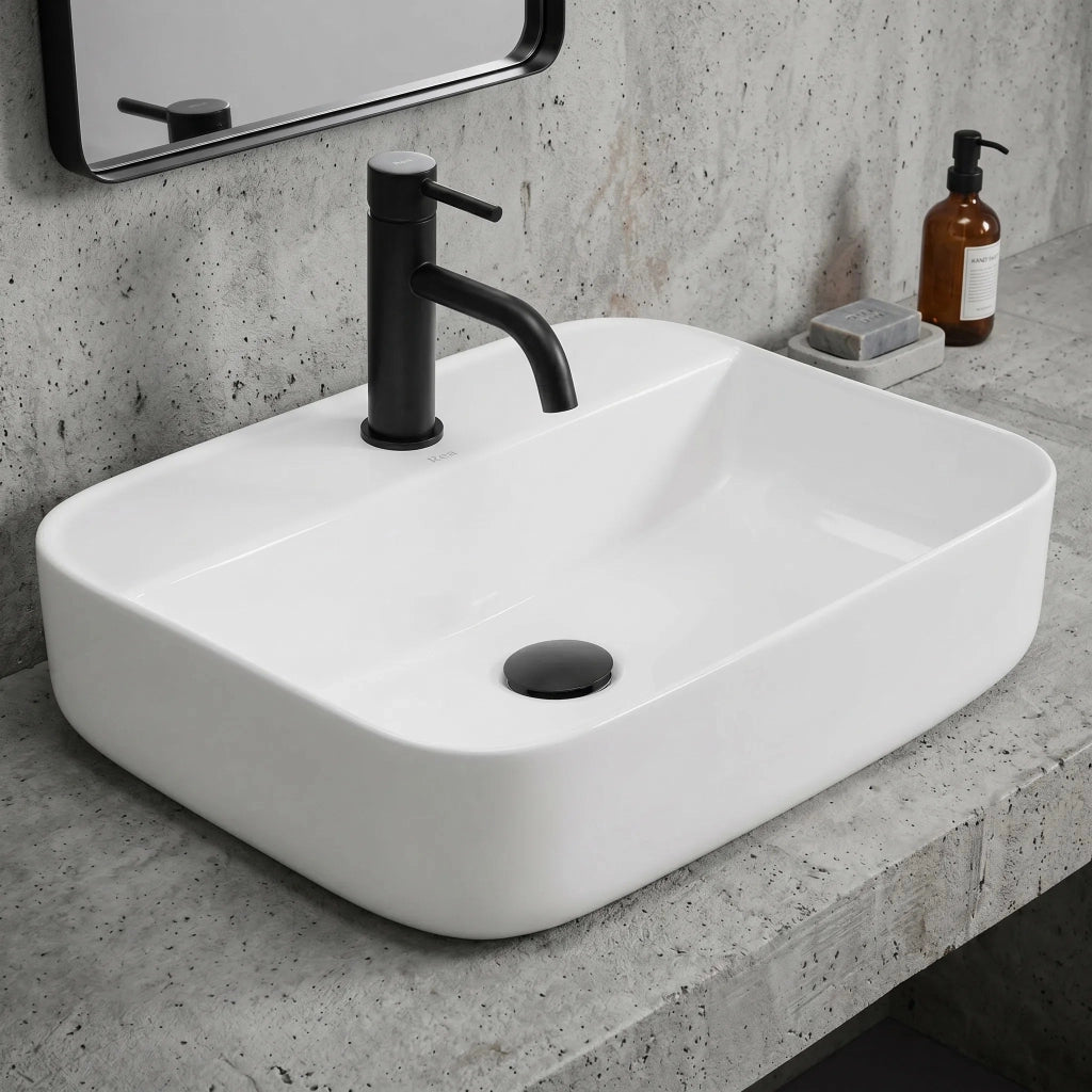 Lavabo Da Appoggio Rea Martina White