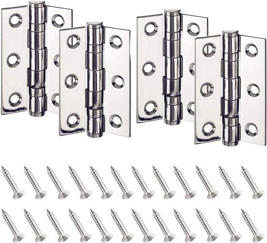 Serrature 75mm - Serrature Piccole - Serrature Nere - Pennelli di Serratura - 4 Pezzi - Acciaio Inossidabile - Serrature per Porte