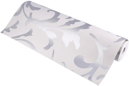 Veloce Decorazione per Parete Luxe Geëmbosseerd - Veloce Vlies - Impermeabile - Disegno Foglie - Antibatterico - 0,53m x 10m - Decorazione per Parete