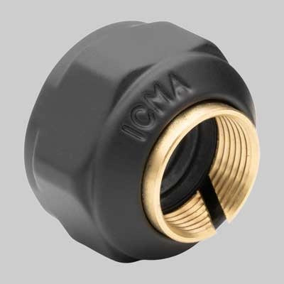 ADATTATORE RAME CALOTTA NERO OPACO  Ø 12  24x1,5     ICMA