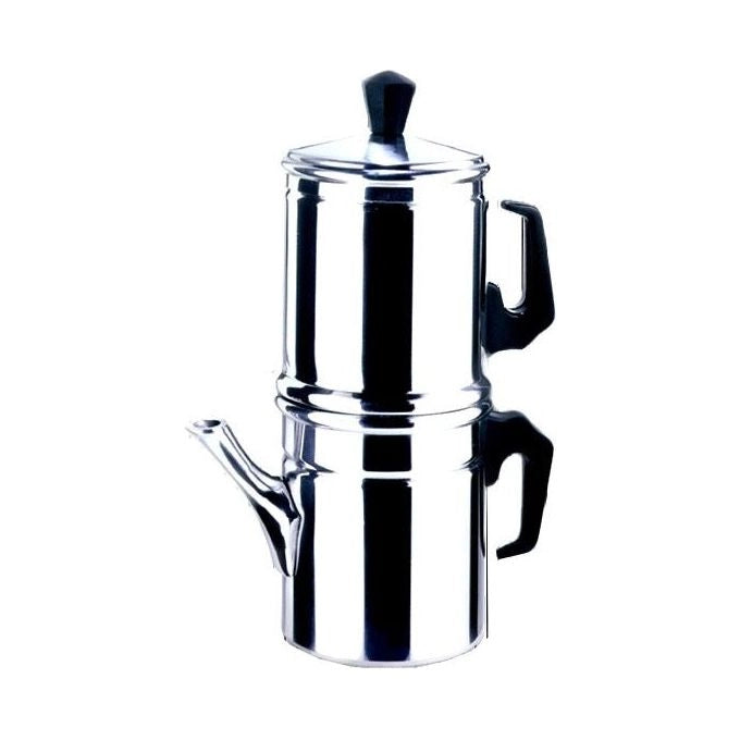 ILSA 00040120AN Napoletana Classica Caffettiera in Alluminio 12 Tazze per Fornelli Gas Elettrico Vetroceramica colore Cromo Lucido