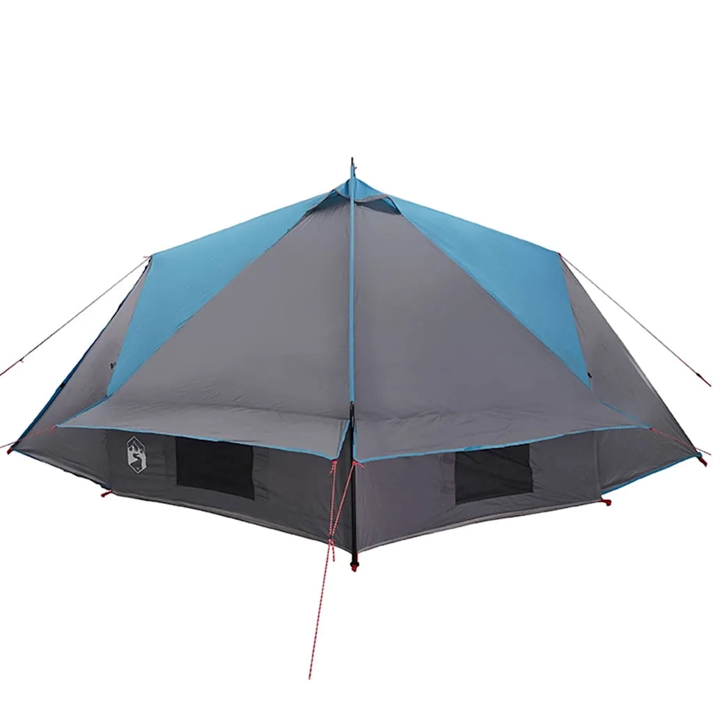 Tenda Teepee per 8 Persone Blu e Grigio 490 x 410 x 210 cm