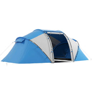 Tenda da Campeggio Familiare 4-6 Persone ¨C Xylo ¨C 2 Camere con Borsa 430x230x170cm Blu Bianco