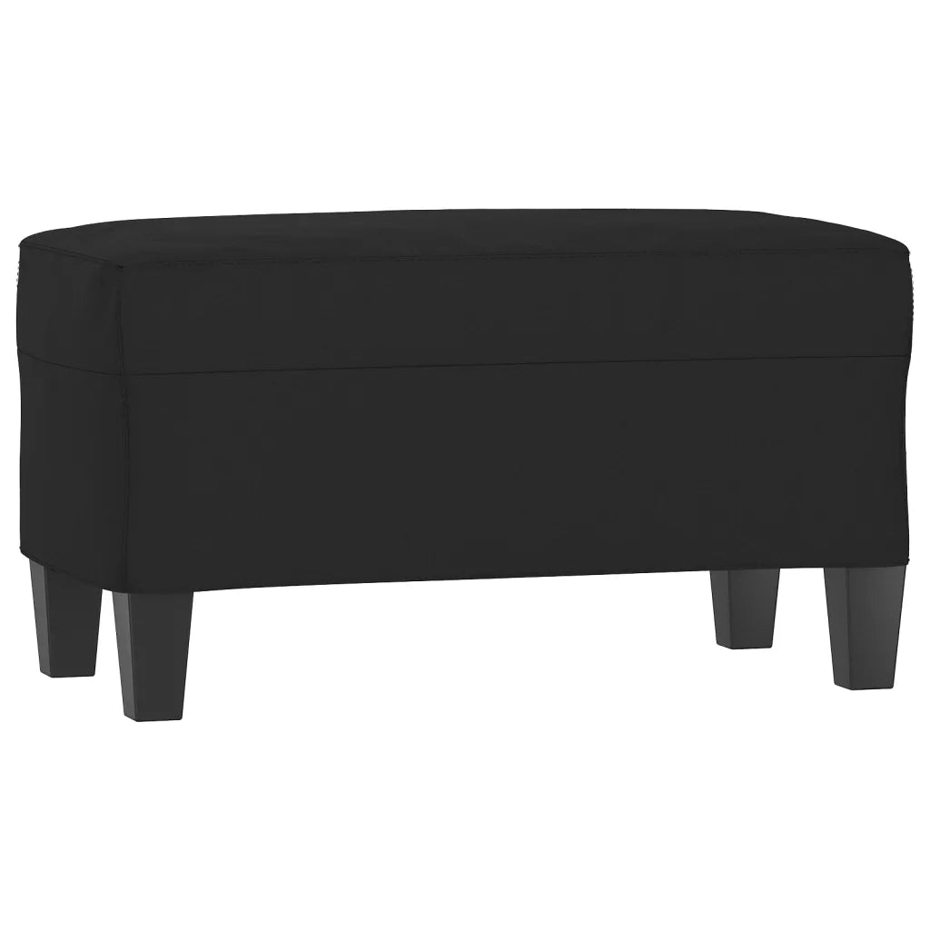 Panca-Sgabello Nera 70x35x41 cm in Microfibra