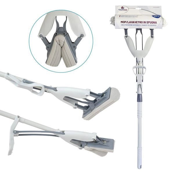 MOP / LAVAVETRO 27CM IN SPUGNA CON STRIZZATORE.