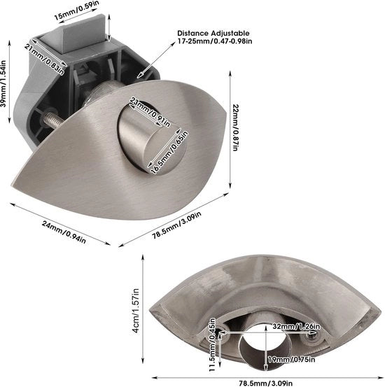 Chiave senza chiave per serratura di porta armadio - Blocco di chiusura a pulsante - Serratura di chiusura a chiave - Adatto per porte di armadio da 12 a 25 mm - Facile da utilizzare - Incluso: 10 accessori - Serratura di porta armadio