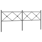Testiera | Testata di Ricambio in Metallo Nero 193 cm