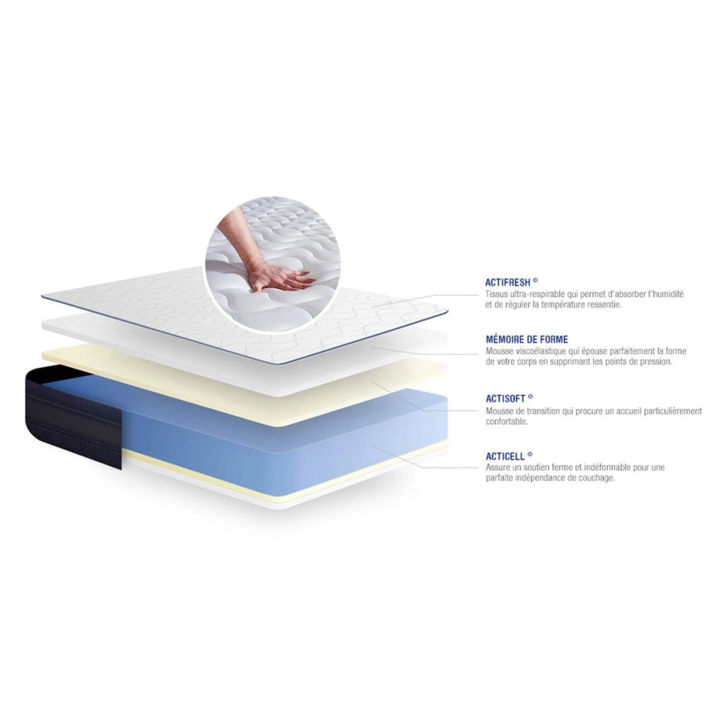 Materasso Actimemo tech 133x182cm - Spessore : 24cm - Memory foam - Molto rigido