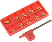 Set di inserti carburo 10pz - Tavola di taglio hobby - Taglio di acciaio - Efficienza di taglio migliorata - Sicuro e duraturo - Adatto a diverse operazioni di lavorazione