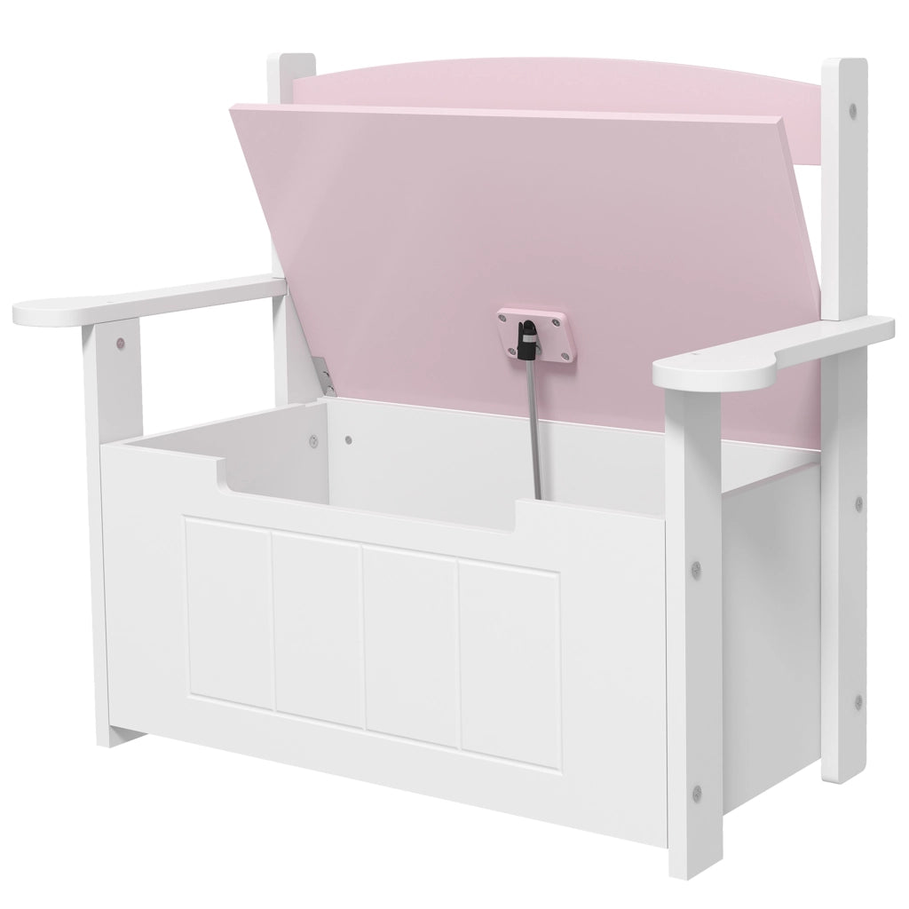 Scrivania per Bambini con Cassetti ¨C Minimal ¨C 68.5x34x58 cm Rosa e Bianco