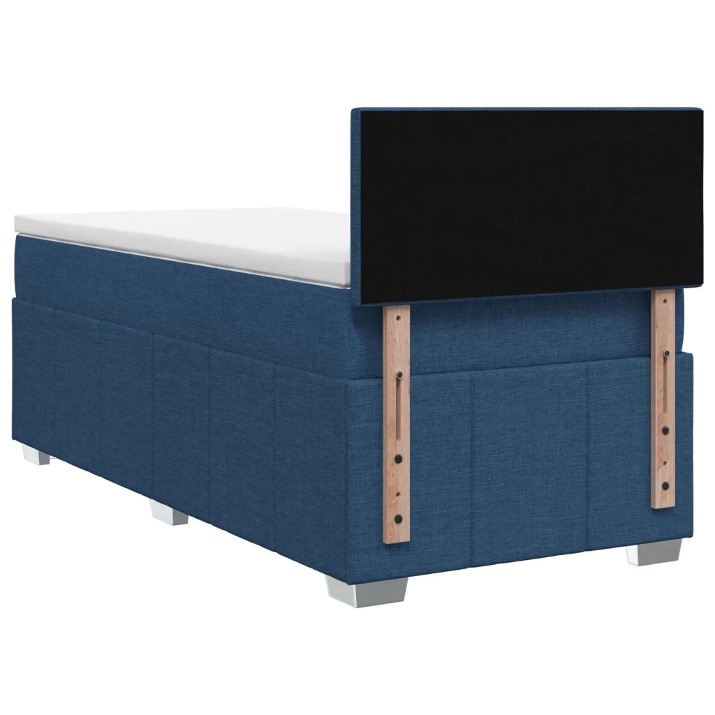 Letto box spring con materasso Blu 100 x 200 cm Tessuto 3451156
