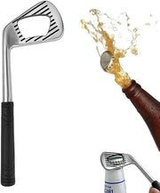 Apri-bottiglia da golf in forma di club da golf, apri-bottiglia da birra, apri-bottiglia da birra, tirapelo, per appassionati di golf, regalo per il padre, festa, bar (argento)