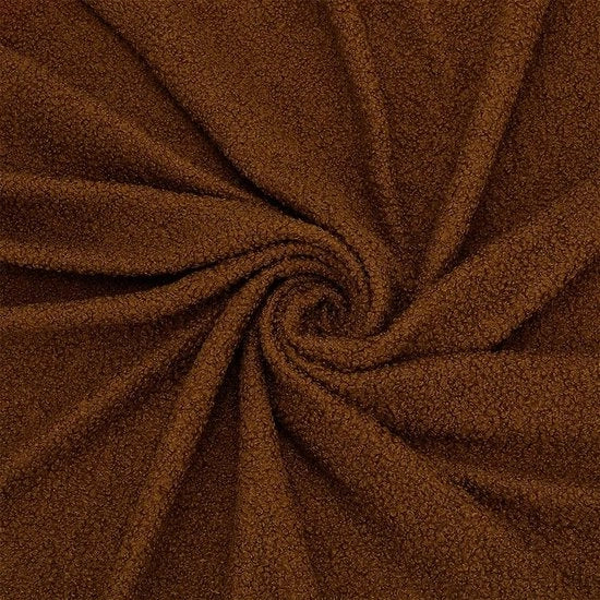 Teddybeerstof con piccole onde, 0,9 m, 1,6 m di larghezza, colore Sienna, stoffa a maglia con pelo di teddy, poliestere, stoffa a pelo con piccole onde, per metro, per progetti di cucito, giacche di pelo, coperte.