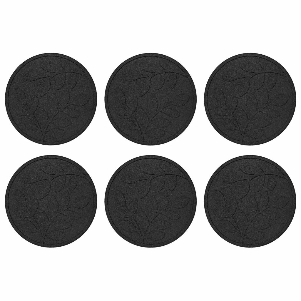 Pietra da Passo 6 pcs Nero Ø 44 x 2 cm Gomma 42030076