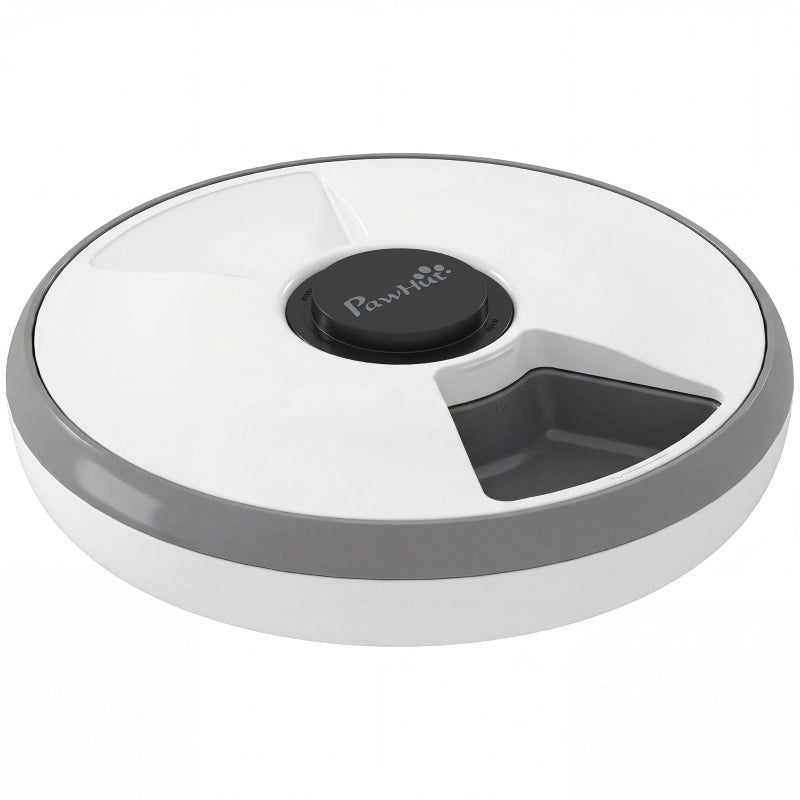 Distributore automatico di cibo per animali, senza fili, con timer fino a 6 pasti, display LED e accumulo di freddo, grigio