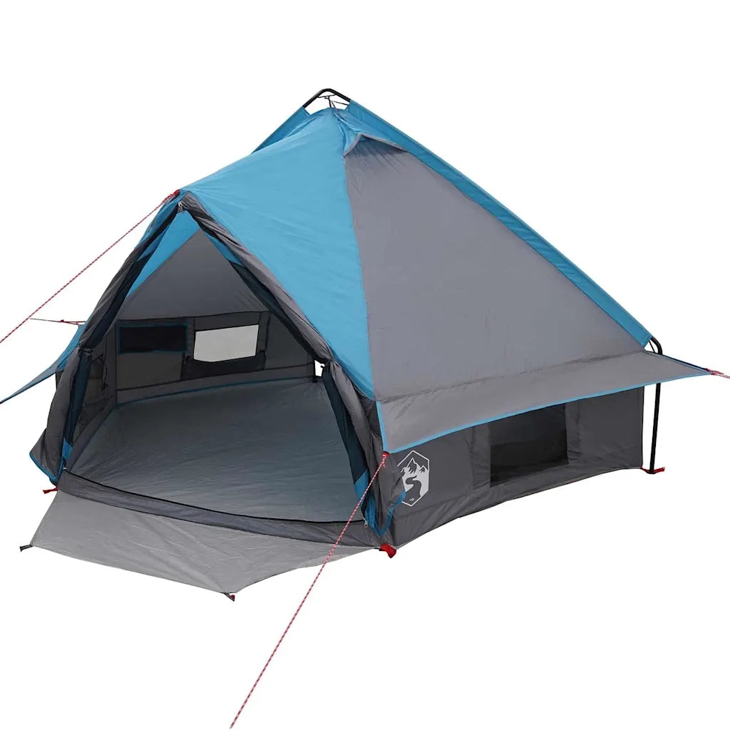 Tenda Teepee per 4 persone Blu e Grigio 388 x 320 x 169 cm