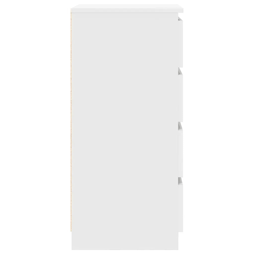 Credenza con Cassetti Bianco 37,5x35x99 cm in Legno Multistrato 861760