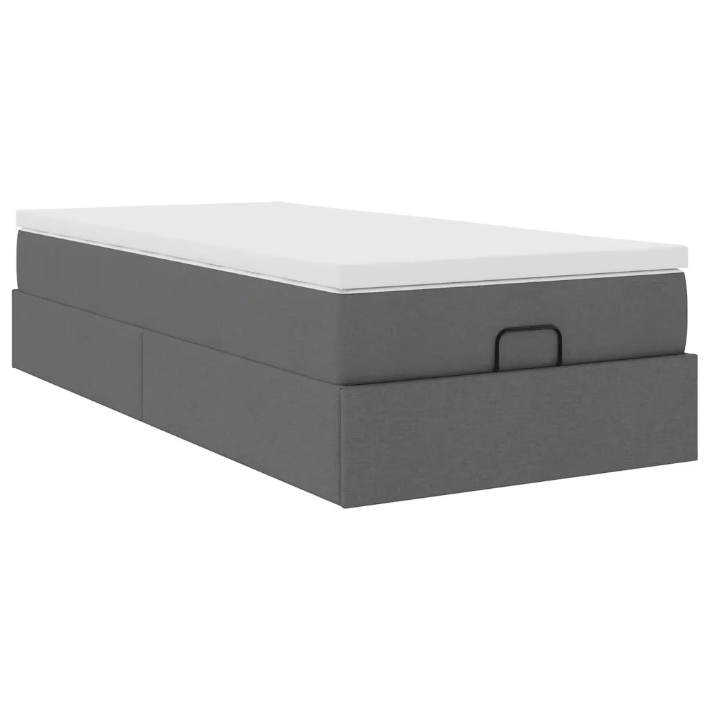 Struttura Letto Pouf con Materasso 180x200 cm in Tessuto 3311065