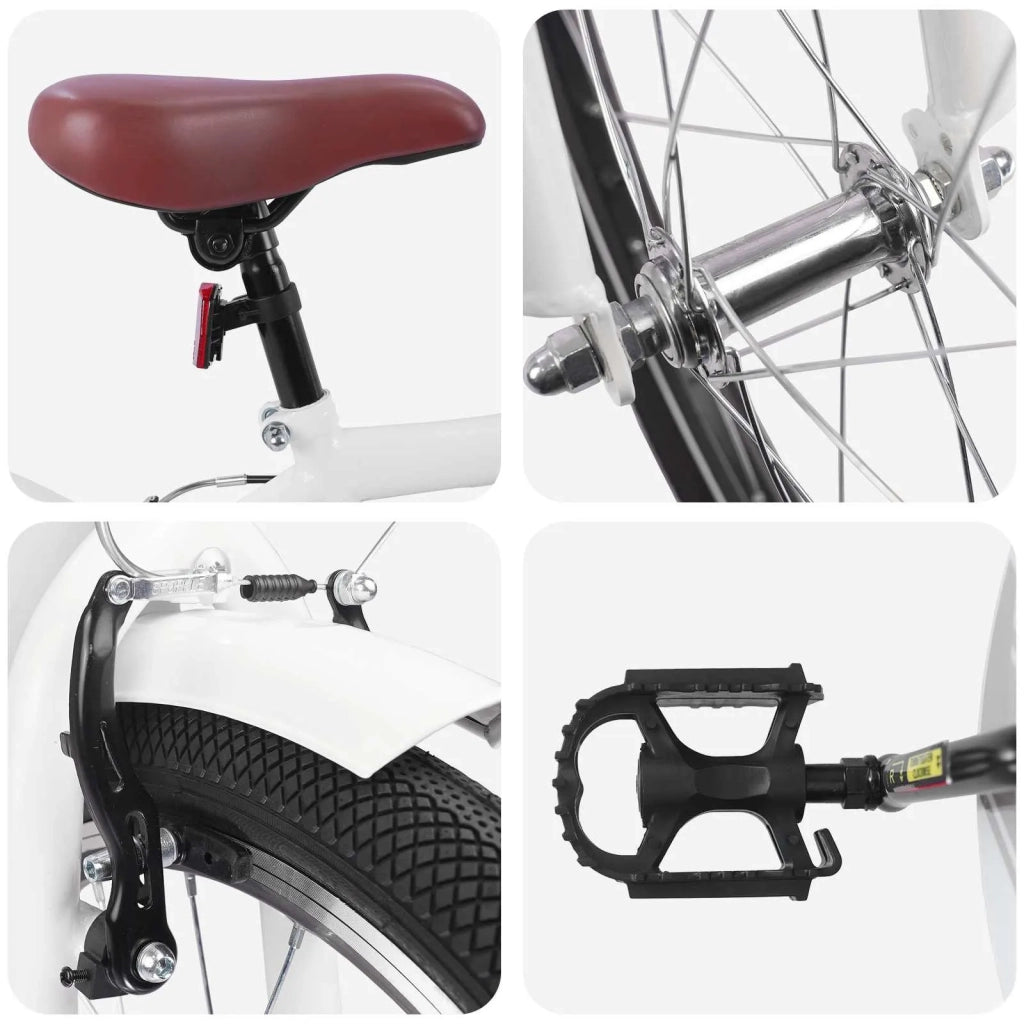Bicicletta per Bambini 24 Pollici per 8-12 anni bianco 42009557