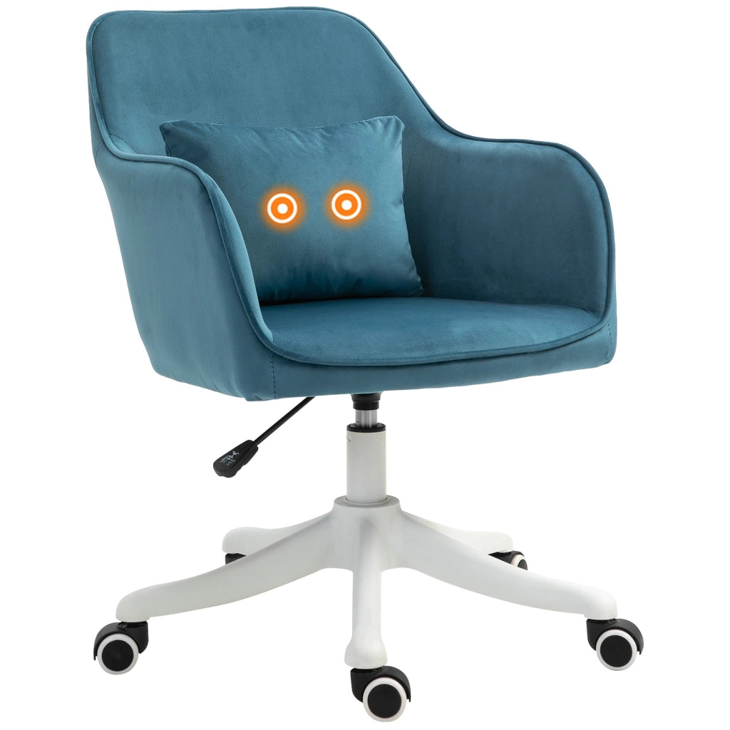 Sedia da ufficio massaggiante in velluto ¨C zephmum ¨C blu