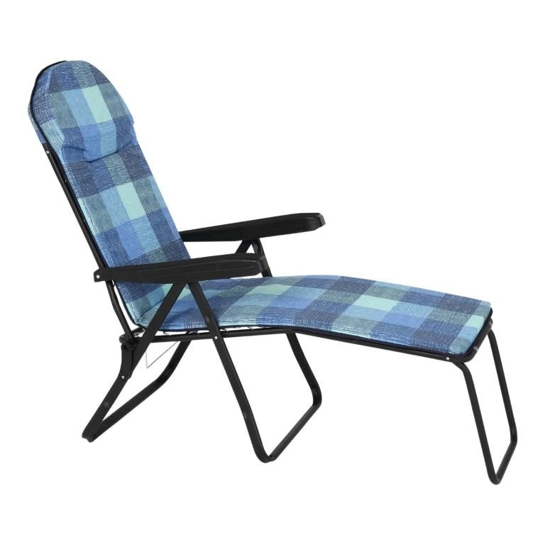Sedia Sdraio con Prolunga e Piede Malaga Cuscino 2,5 cm Vari Colori