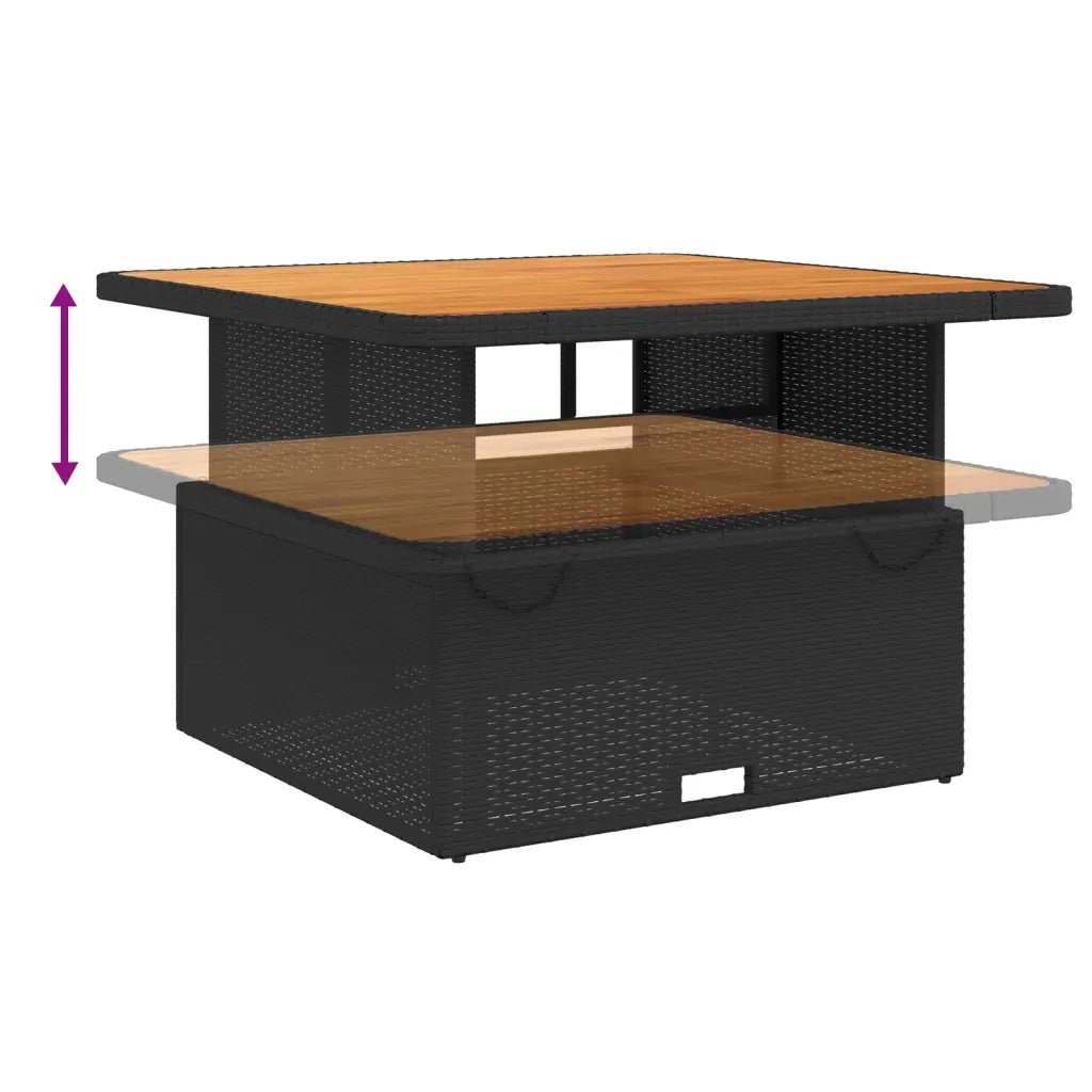 Set Divani da Giardino 3 pz con Cuscini in Polyrattan Nero 3262587