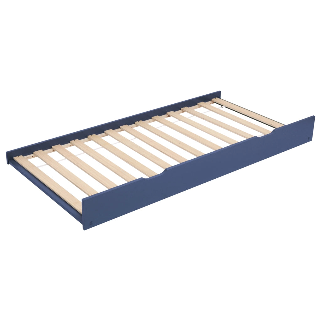 Letto a cassetti blu scuro