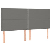 Testiera | Testata Grigio Scuro 180x5x118/128 cm Tessuto