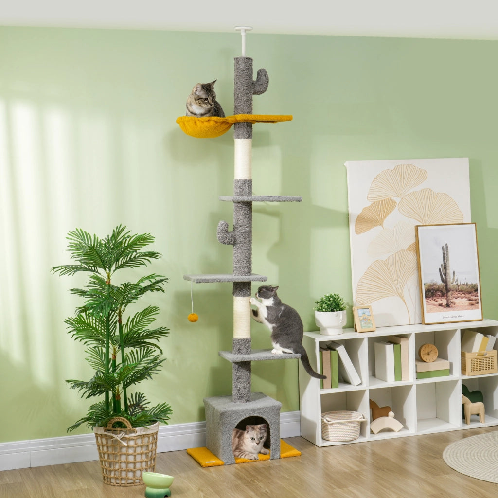 Arbre ¨¤ chat per gatti ¨C zephmum ¨C grigio chiaro 275 cm