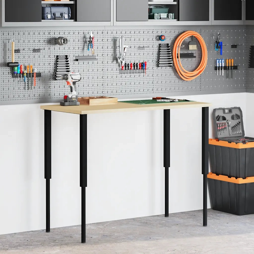 Telai per Banco da Lavoro 2 pz in Metallo 55x(69-95,5) cm Neri 147931
