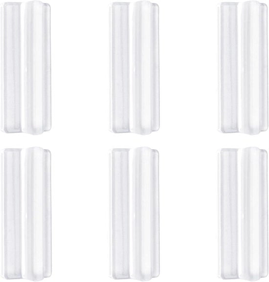 Set di 6 manici di appendi-abito in silicone autoadesivi miniatura per ante armadio