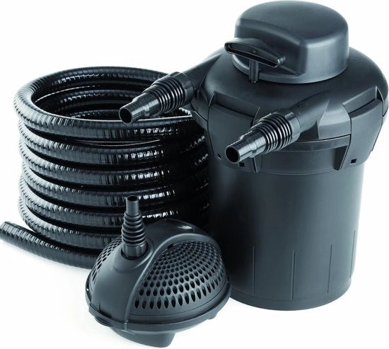 Filtro per Piscina – Kit Completo per Filtro per Piscina – Filtro per Piscine fino a 5000 Litri – Pomp di Filtrazione – Pomp di Circulazione – Lotta alle Alghe - Garantisce Acqua Pura e Cristallina - 18 x 16 x 12,5 cm